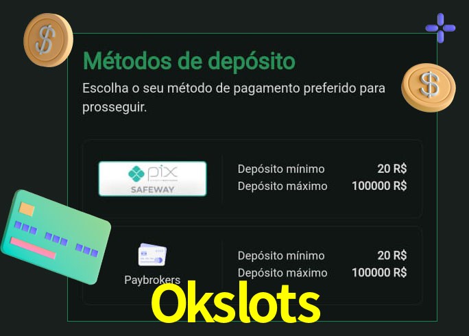O cassino Okslots oferece uma grande variedade de métodos de pagamento